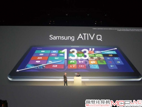 2013年6月20日，三星在英国伦敦发布了首款跨界新品ATIV Q，配备Windows 8与Android双系统。