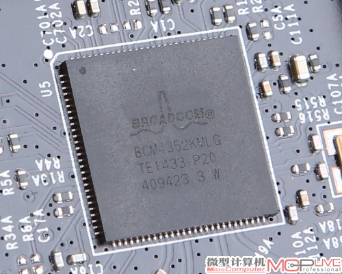 5G处理芯片同样来自Broadcom，BCM4352高速度为867Mbps。